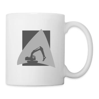 Bauarbeiter Bagger Bagger - Tasse - Weiß - Rechts