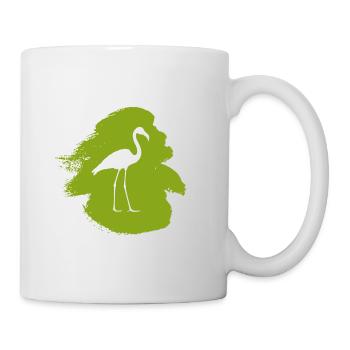 Exotisch Flamenco Flamingos - Tasse - Weiß - Rechts