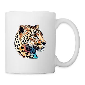 Léopard / guépard / Animal / Animal imprimé / motif - Mug blanc - blanc - Droite