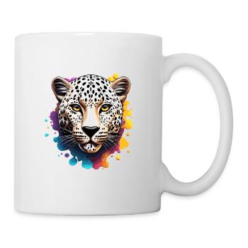 Léopard / guépard / Animal / Animal imprimé / motif - Mug blanc - blanc - Droite
