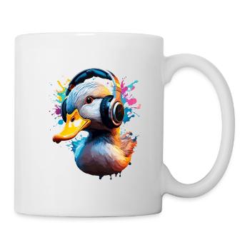 Headphones / Audio / Music / Animal / Duck / Cool - Mug - white - Right
