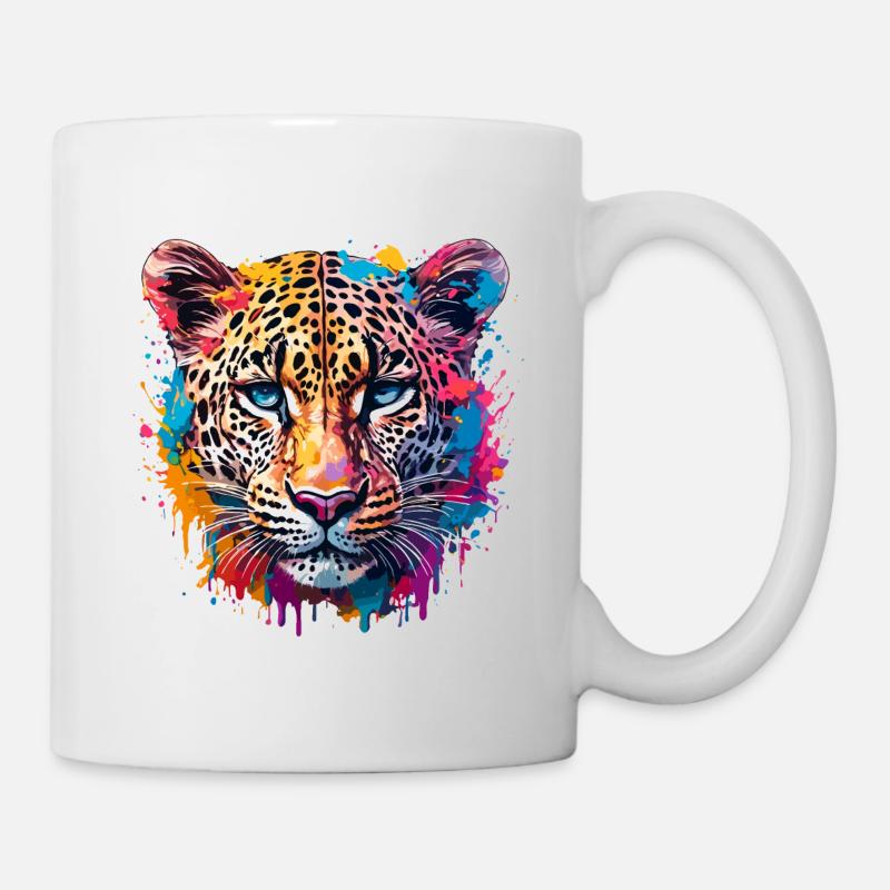 Leopard / Gepard / Tier / Animal Print / Muster - Tasse - Weiß