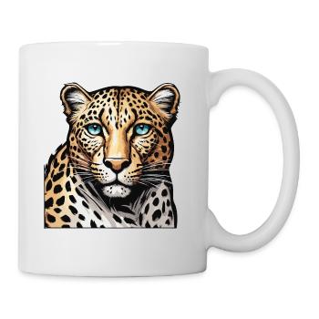 Léopard / Guépard / Animal / Imprimé animal / Motif - Mug blanc - blanc - Droite