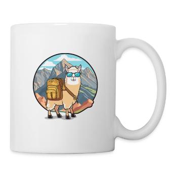 Le lama aventureux - Mug blanc - blanc - Droite