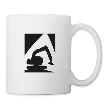 Ouvrier de la construction Excavatrice de chantier de construction - Mug blanc - blanc - Droite