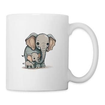 Der kleinste Elefant - Tasse - Weiß - Rechts