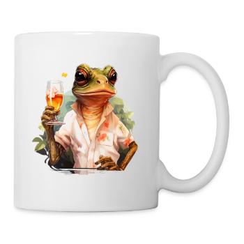 Cooler Frosch Frösche Lustige Tiere - Tasse - Weiß - Rechts