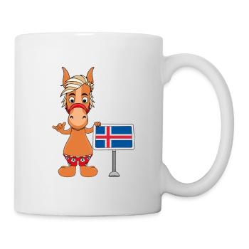 PFERD - PONY - ISLAND - ISLÄNDER - ISLANDPFERD - Tasse - Weiß - Rechts