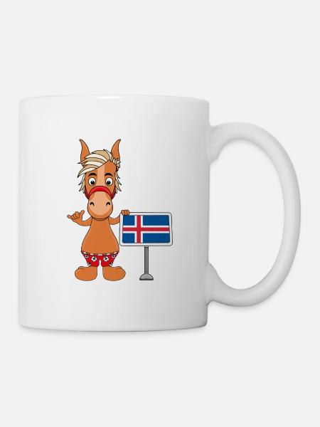 PFERD - PONY - ISLAND - ISLÄNDER - ISLANDPFERD - Tasse - Weiß