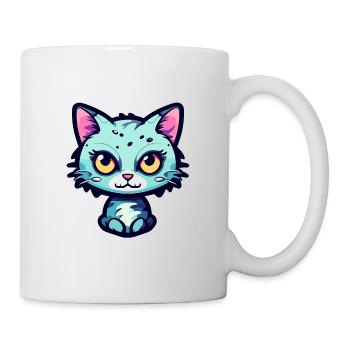Illustration de chat mignon - Mug blanc - blanc - Droite