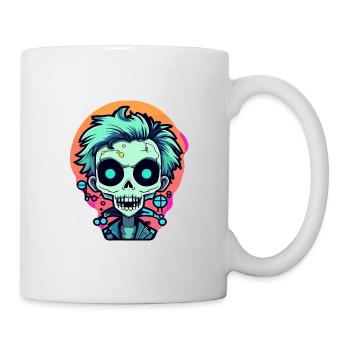 Illustration de zombie mignon - Mug blanc - blanc - Droite
