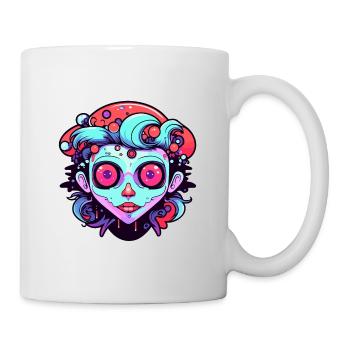 Illustration de zombie mignon - Mug blanc - blanc - Droite