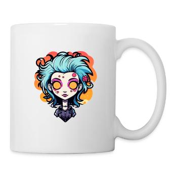 Illustration de zombie mignon - Mug blanc - blanc - Droite