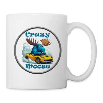 Crazy Moose Power - Tasse - Weiß - Rechts