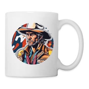 Cowboy / Wilde Westen / Wüste / Lasso / Rodeo - Tasse - Weiß - Rechts