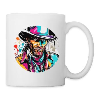 Cowboy / Wilde Westen / Wüste / Lasso / Rodeo - Tasse - Weiß - Rechts