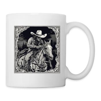Cowboy / Wilde Westen / Wüste / Lasso / Rodeo - Tasse - Weiß - Rechts