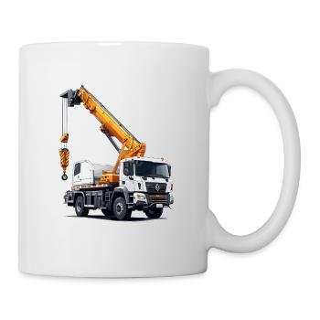 Crane / construction site / winch / crane system - Mug - white - Right