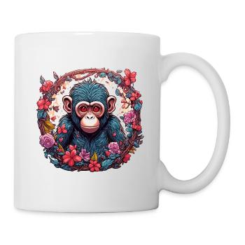 Monkey / Animal / Zoo / Chimpanzee / Wild / Comic - Mug - white - Right