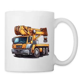 Crane / construction site / winch / crane system - Mug - white - Right