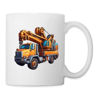 Grue / de chantier / treuil / système de grue - Mug blanc - blanc - Droite