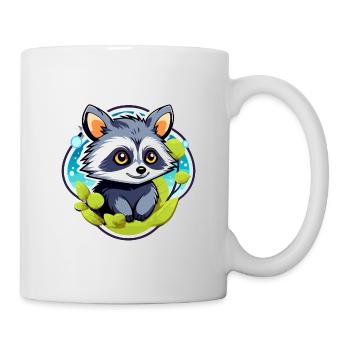 Illustration de raton laveur - Mug blanc - blanc - Droite