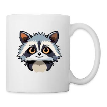 Illustration de raton laveur - Mug blanc - blanc - Droite