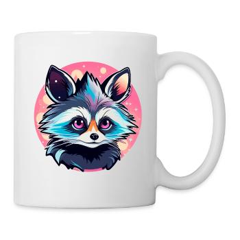 Illustration de raton laveur - Mug blanc - blanc - Droite