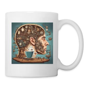 Coffee on the Brain - Mug - white - Right