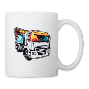 Crane / construction site / winch / crane system - Mug - white - Right