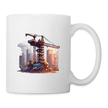 Crane / construction site / winch / crane system - Mug - white - Right