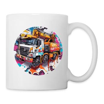 Crane / construction site / winch / crane system - Mug - white - Right