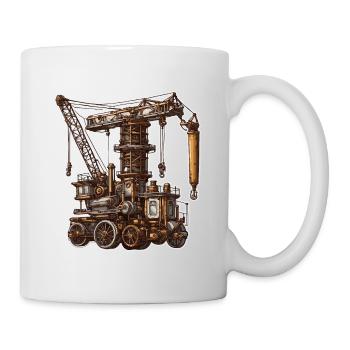 Crane / construction site / winch / crane system - Mug - white - Right