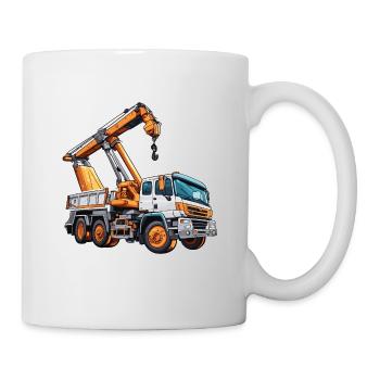 Crane / construction site / winch / crane system - Mug - white - Right