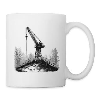 Crane / construction site / winch / crane system - Mug - white - Right