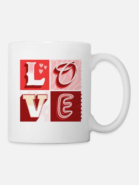 Love Love Scripture Heart Partner Couple In Love - Mug - white