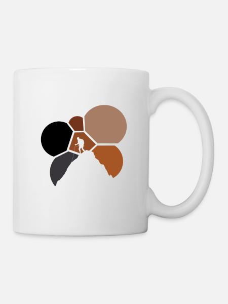 Kletterwand Felsklettern Gipfel - Tasse - Weiß