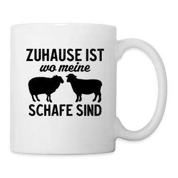Zuhause ist wo meine Schafe sind - Tasse - Weiß - Rechts
