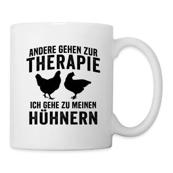 ich gehe zu meinen hühnern - Tasse - Weiß - Rechts