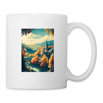 Lyon France Vintage voyage Souvenir affiche WPA Art - Mug blanc - blanc - Droite