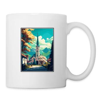 Hallein Autriche Affiche de voyage vintage WPA Souvenir - Mug blanc - blanc - Droite