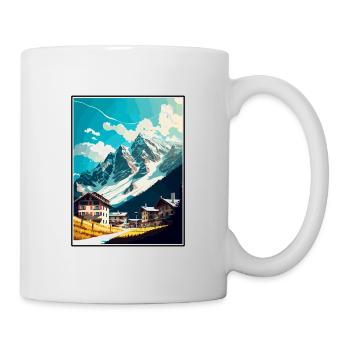 Lech Österreich Vintage Reiseposter WPA Souvenir - Tasse - Weiß - Rechts