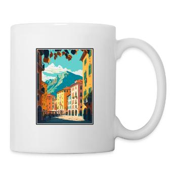 Trient Italien Dekoration Vintage Reiseposter WPA - Tasse - Weiß - Rechts