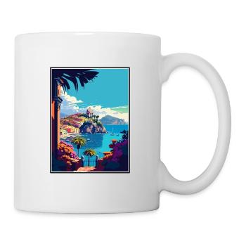 Ischia Italy Coastal Vintage Travel Poster WPA Art - Mug - white - Right