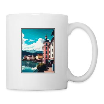 Klagenfurt Autriche Vintage voyage affiche Souvenir - Mug blanc - blanc - Droite