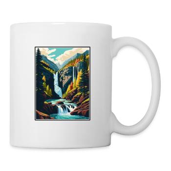 Chutes Foroglio Suisse Affiche de voyage vintage - Mug blanc - blanc - Droite