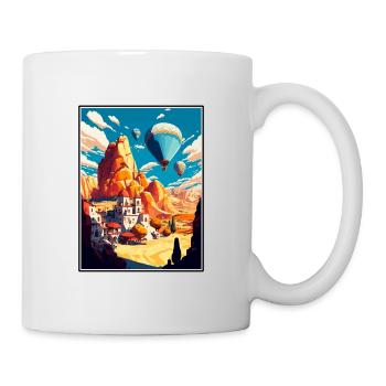 Kappadokien Dekoration Vintage Reiseposter WPA - Tasse - Weiß - Rechts