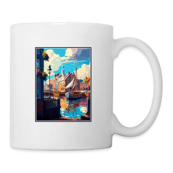 Dordrecht Niederlande Vintage Reiseposter WPA - Tasse - Weiß - Rechts