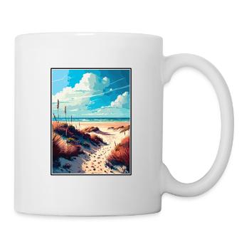 Terschelling Niederlande Vintage Reiseposter WPA - Tasse - Weiß - Rechts