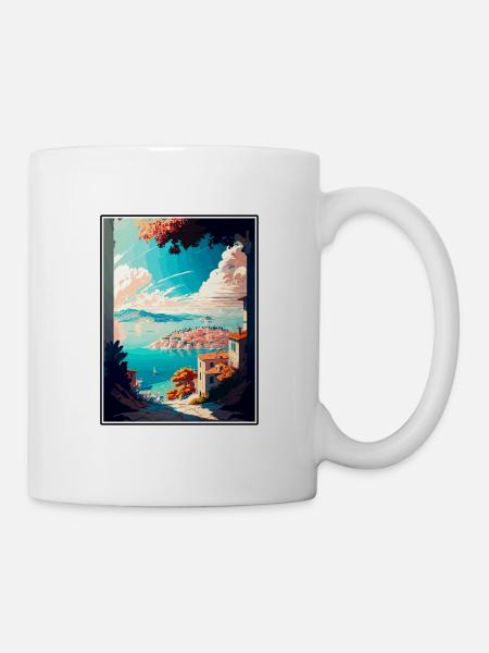 Split Kroatien Vintage Reiseposter WPA Souvenir - Tasse - Weiß